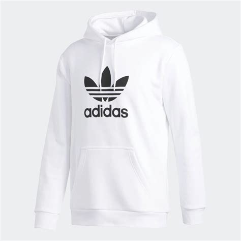 adidas trefoil herren weiß|Adidas trefoil hoodie clearance.